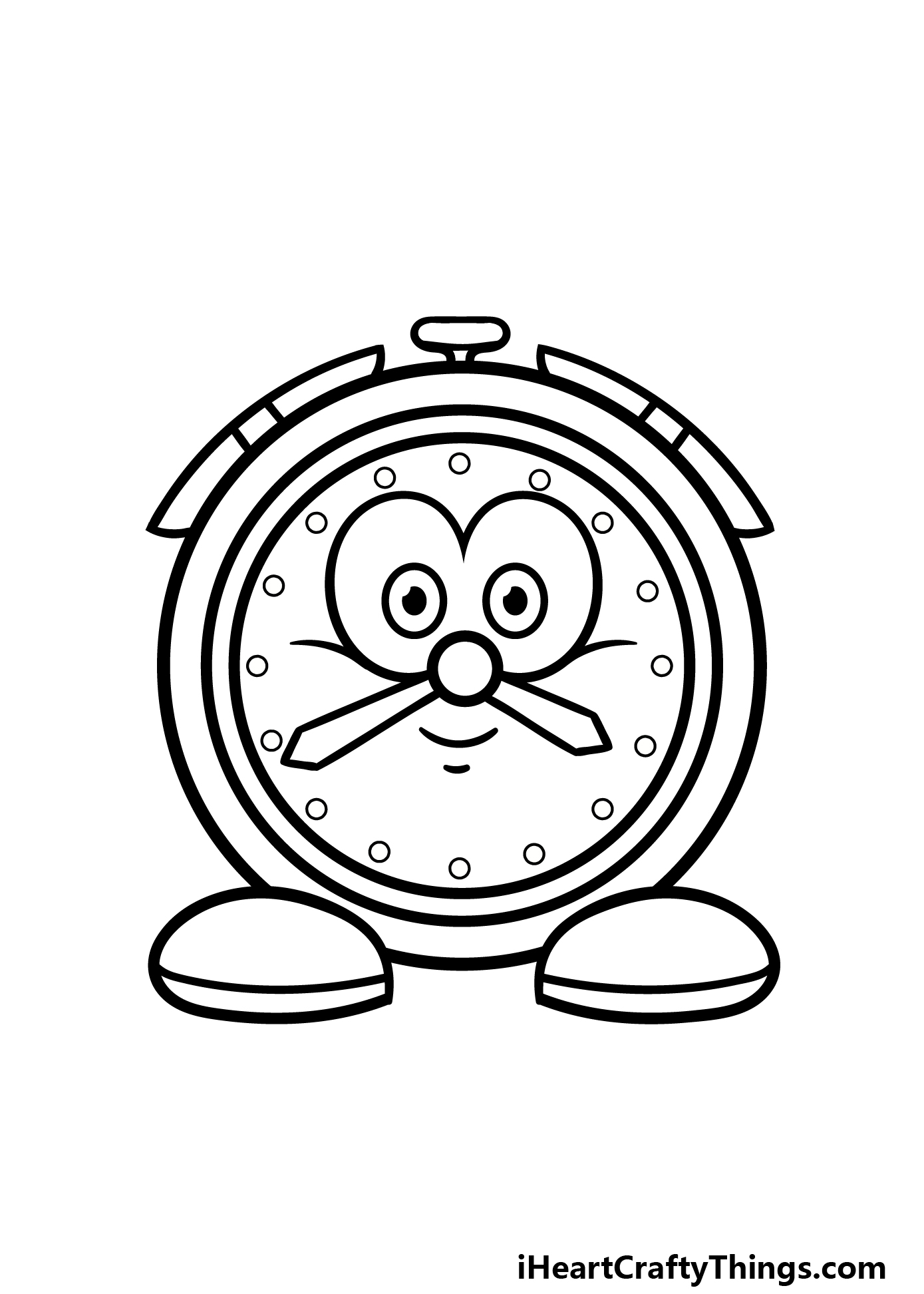 Cartoon clock drawing