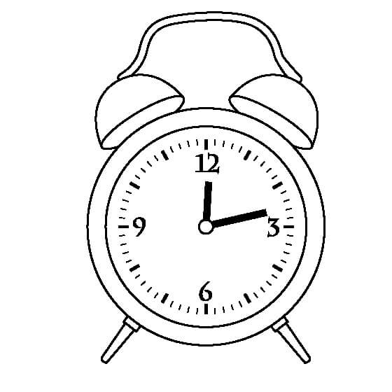 Drawing clock coloring page