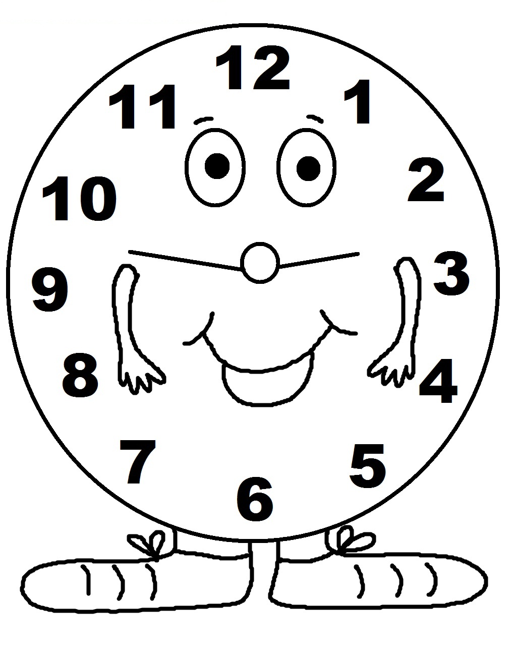 Free printable clock coloring pages for kids