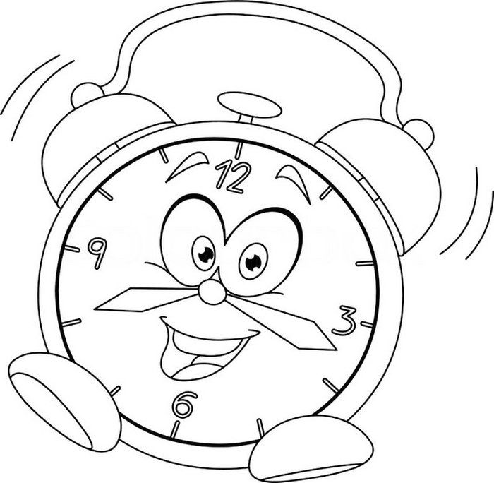 Free clock coloring pages printable pdf