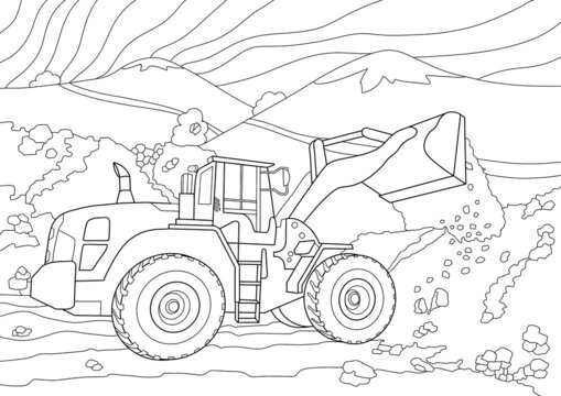 Construction coloring page images â browse photos vectors and video