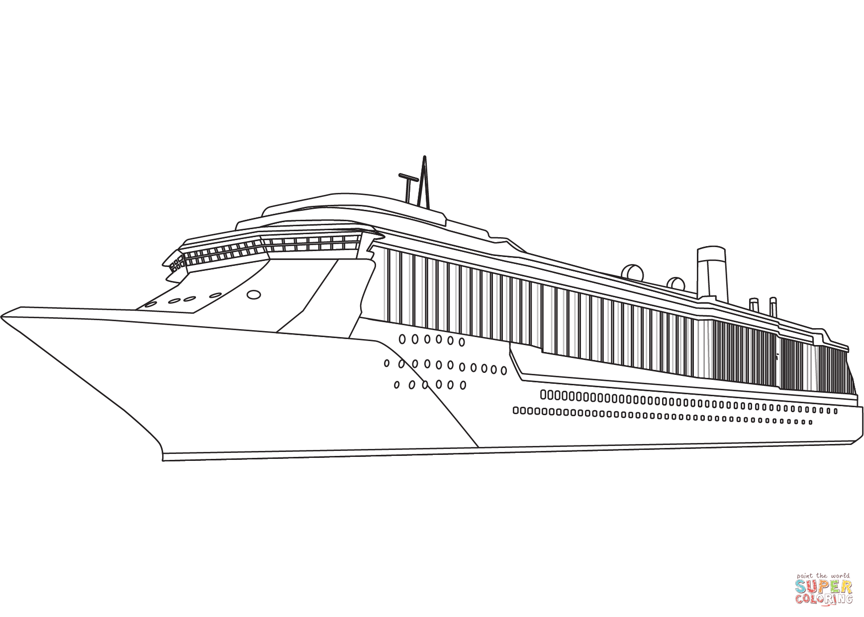 Cruise ship coloring page free printable coloring pages