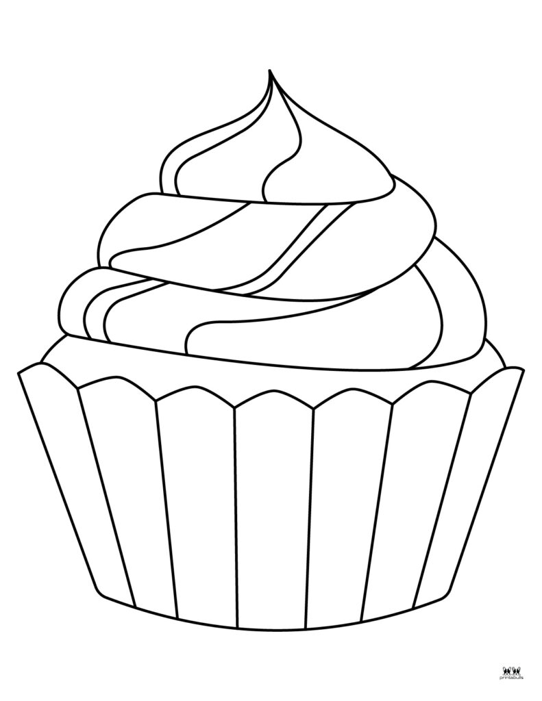 Cupcake coloring pages