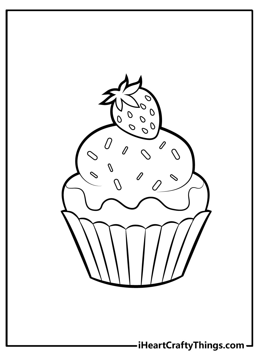 Cupcake coloring pages free printables