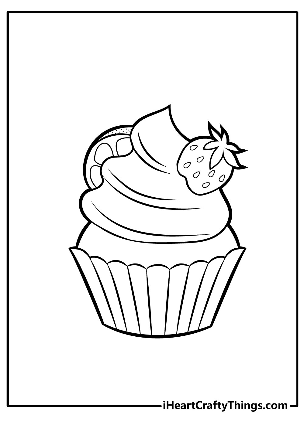 Cupcake coloring pages free printables