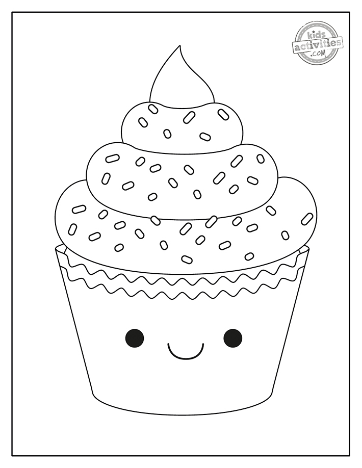 Free printable cupcake coloring pages kids activities blog