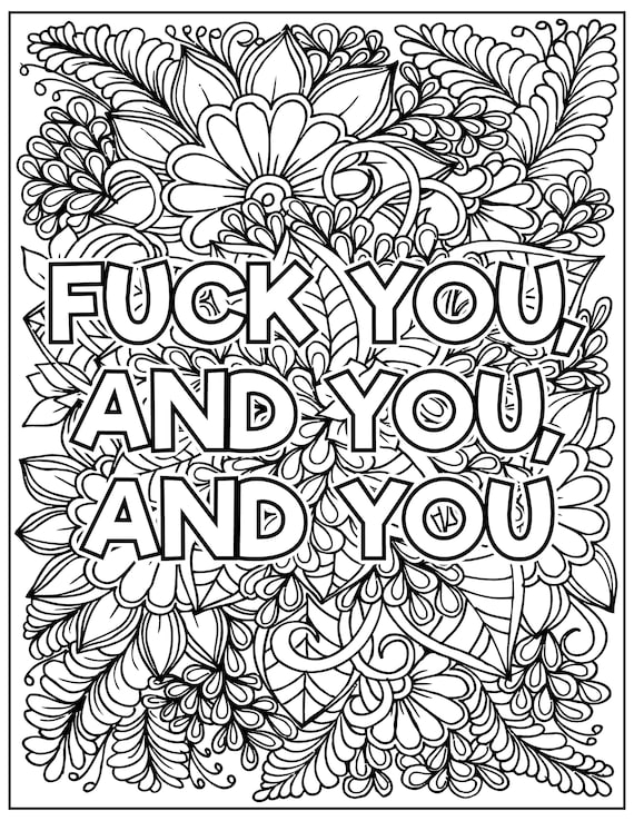 Adult swear word coloring pages curse word coloring pages