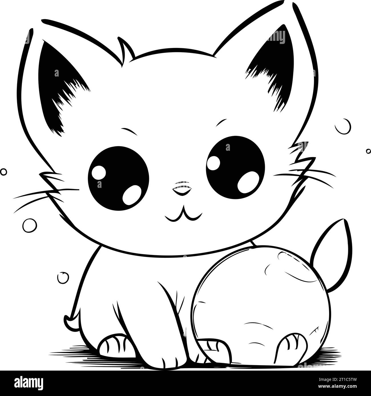 Cat coloring page kids hi