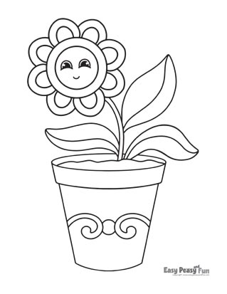 Flower coloring pages