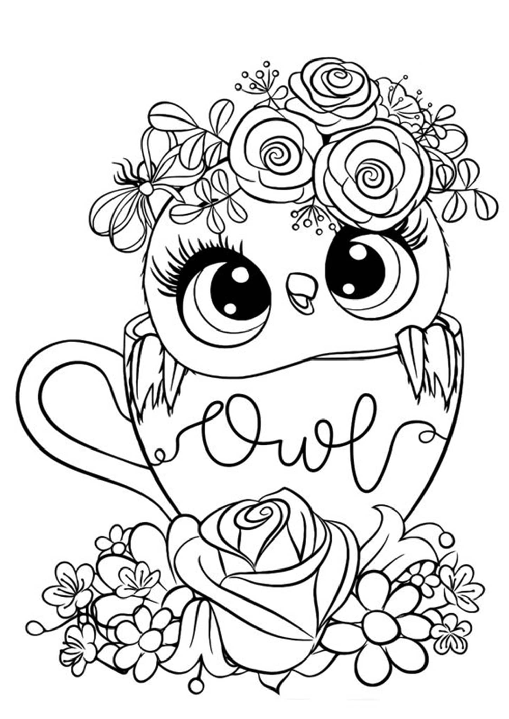 Free easy to print owl coloring pages owl coloring pages cartoon coloring pages animal coloring pages