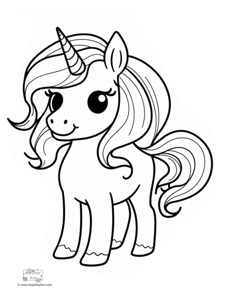 Free printable unicorn coloring pages