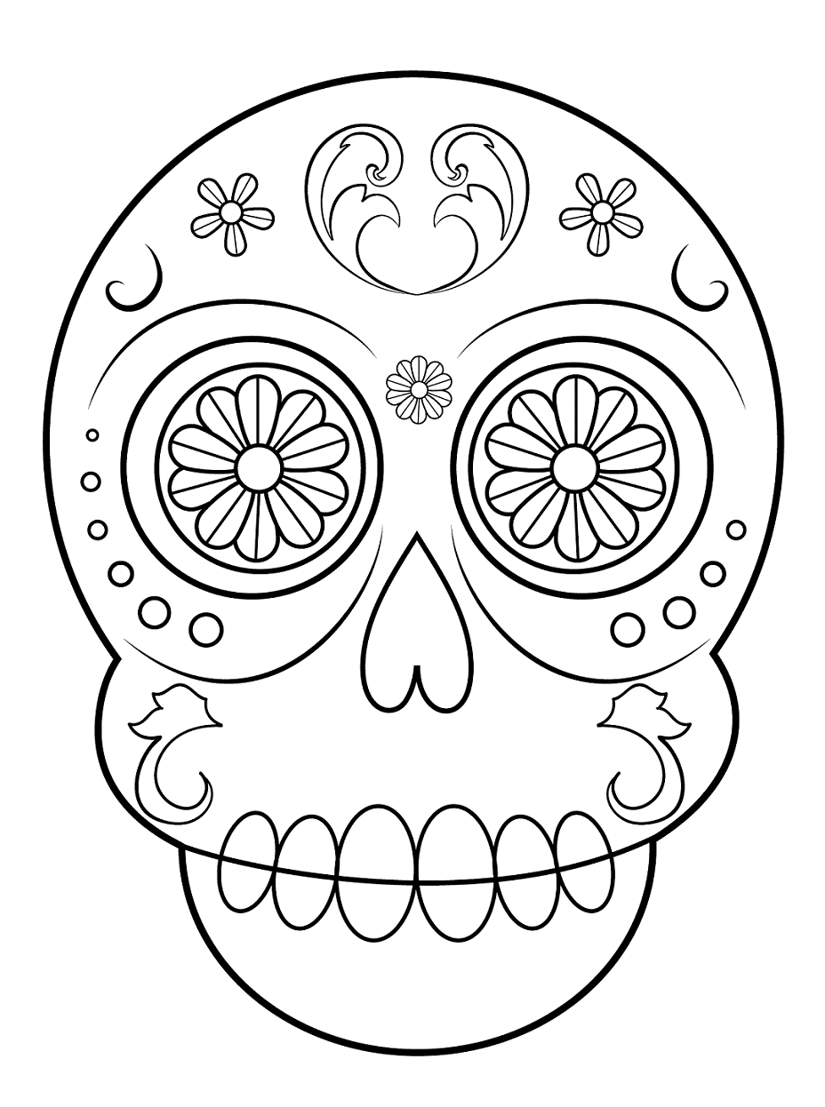 Day of the dead coloring pages printable for free download