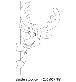 Free easy print deer coloring pages stock vector royalty free