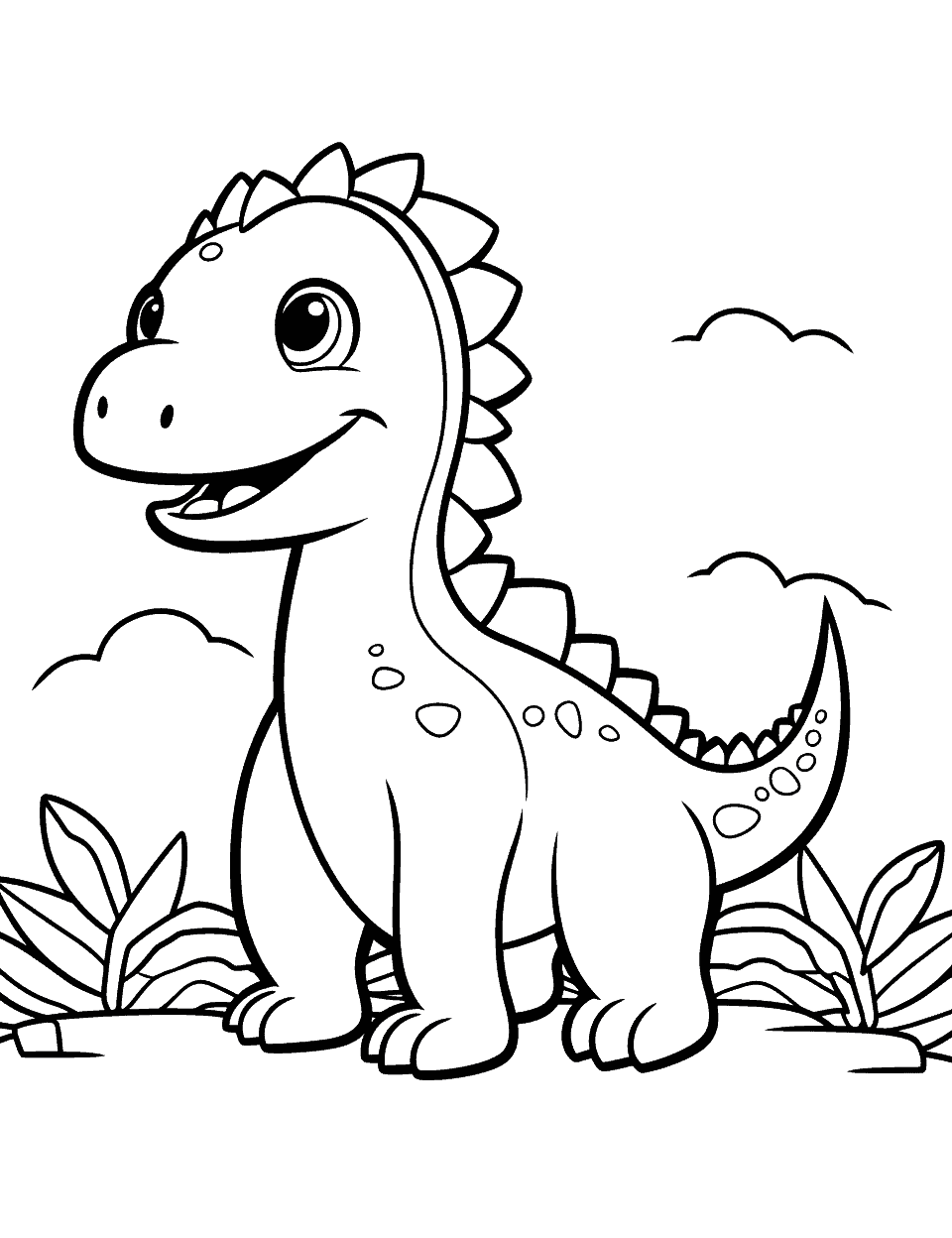 Dinosaur coloring pages free printable sheets