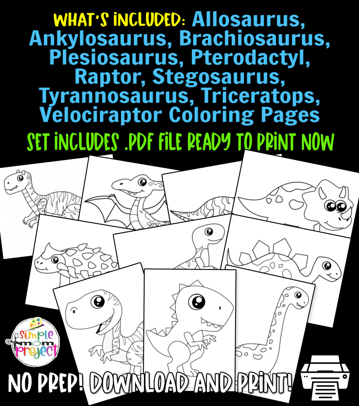 Dinosaur printable templates