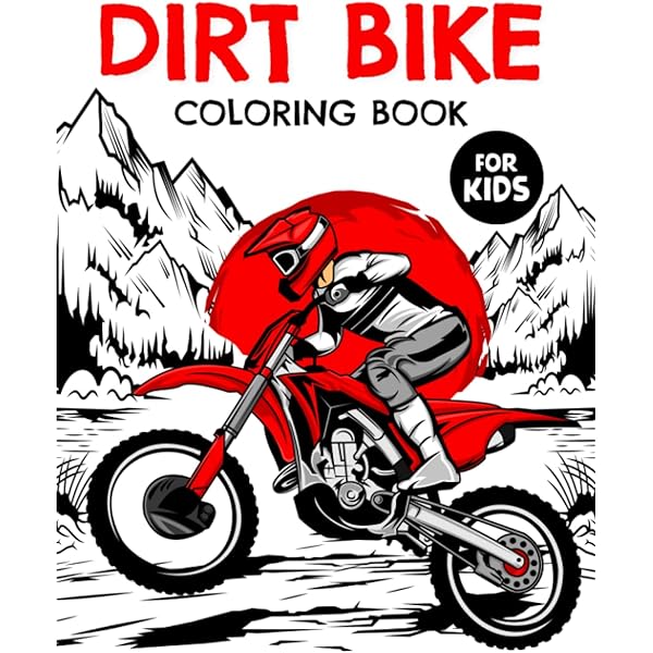 Dirt bike coloring book for kids big motorcycle coloring book for kids teens publishing bike coloring world books