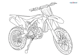 Free printable dirt bike coloring pages for kids