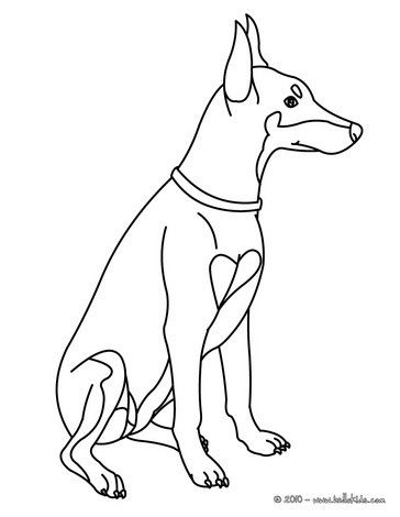 Doberman coloring page nice dog drawing for kids looking for more go to hellokids dog drawing dog drawing for kids cute dog drawing