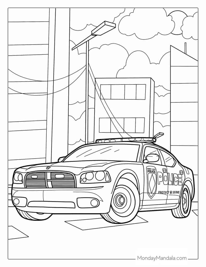 Car coloring pages free pdf printables