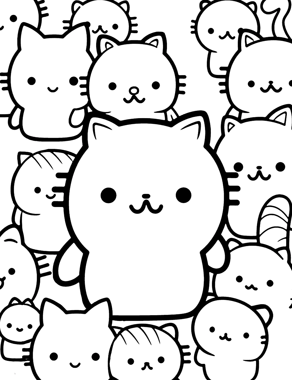 Kawaii coloring pages free printable sheets