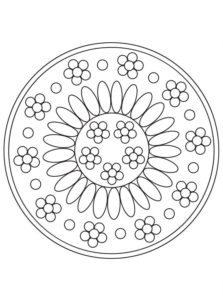 Easy mandalas coloring book