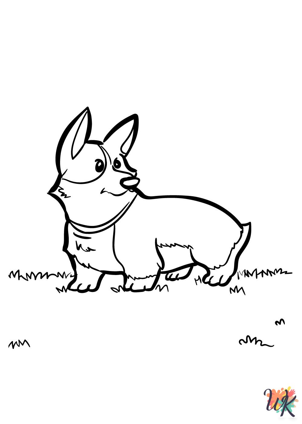 Corgi coloring pages by coloringpageswk on