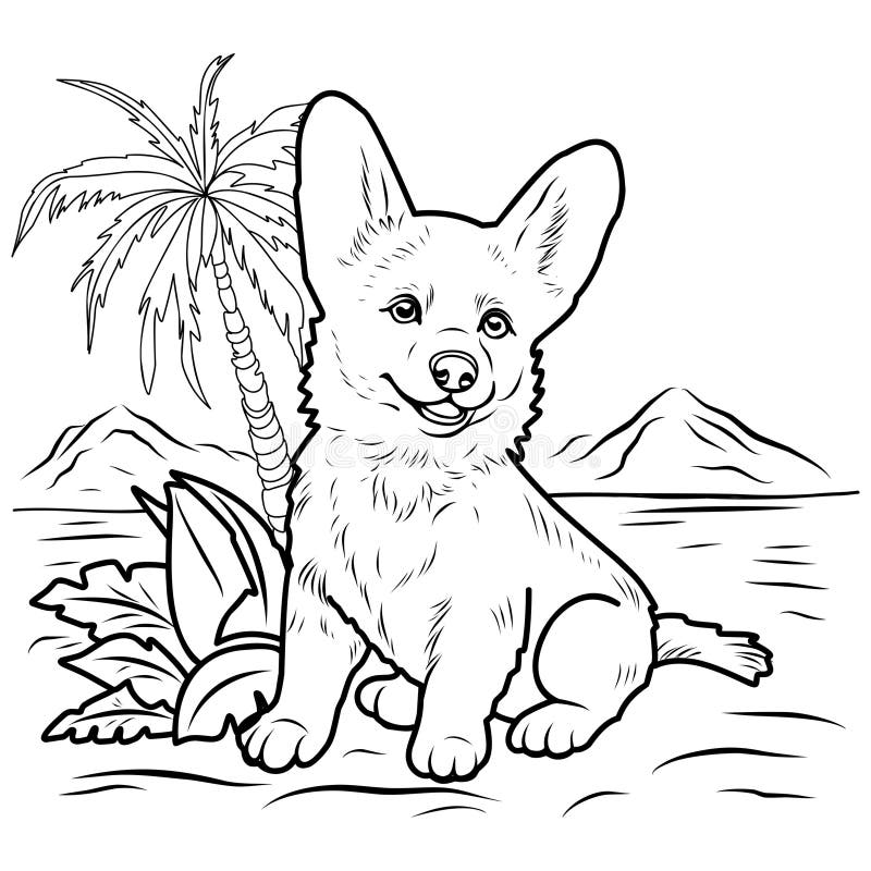 Corgi coloring stock illustrations â corgi coloring stock illustrations vectors clipart