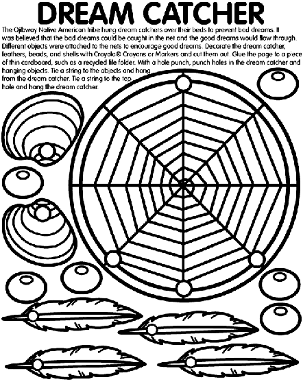 Dream catcher coloring page