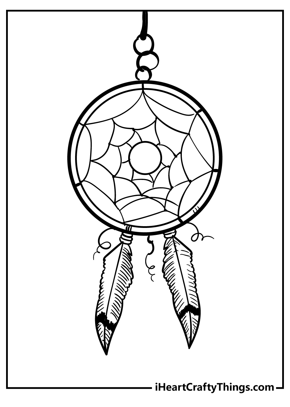 Dream catcher coloring pages free printables