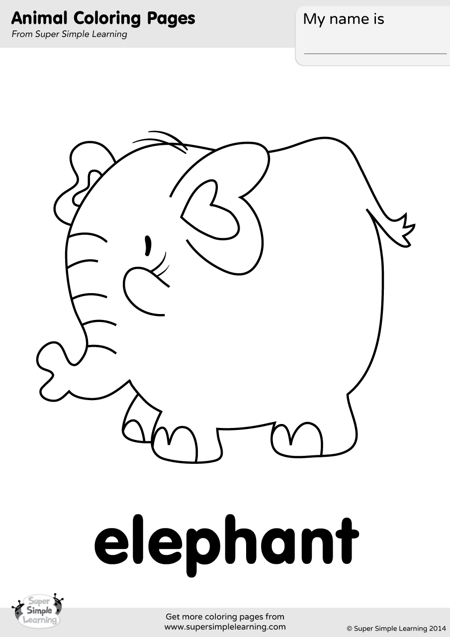 Elephant coloring page