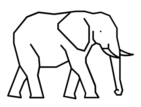 Ðï minimalistic simple elephant