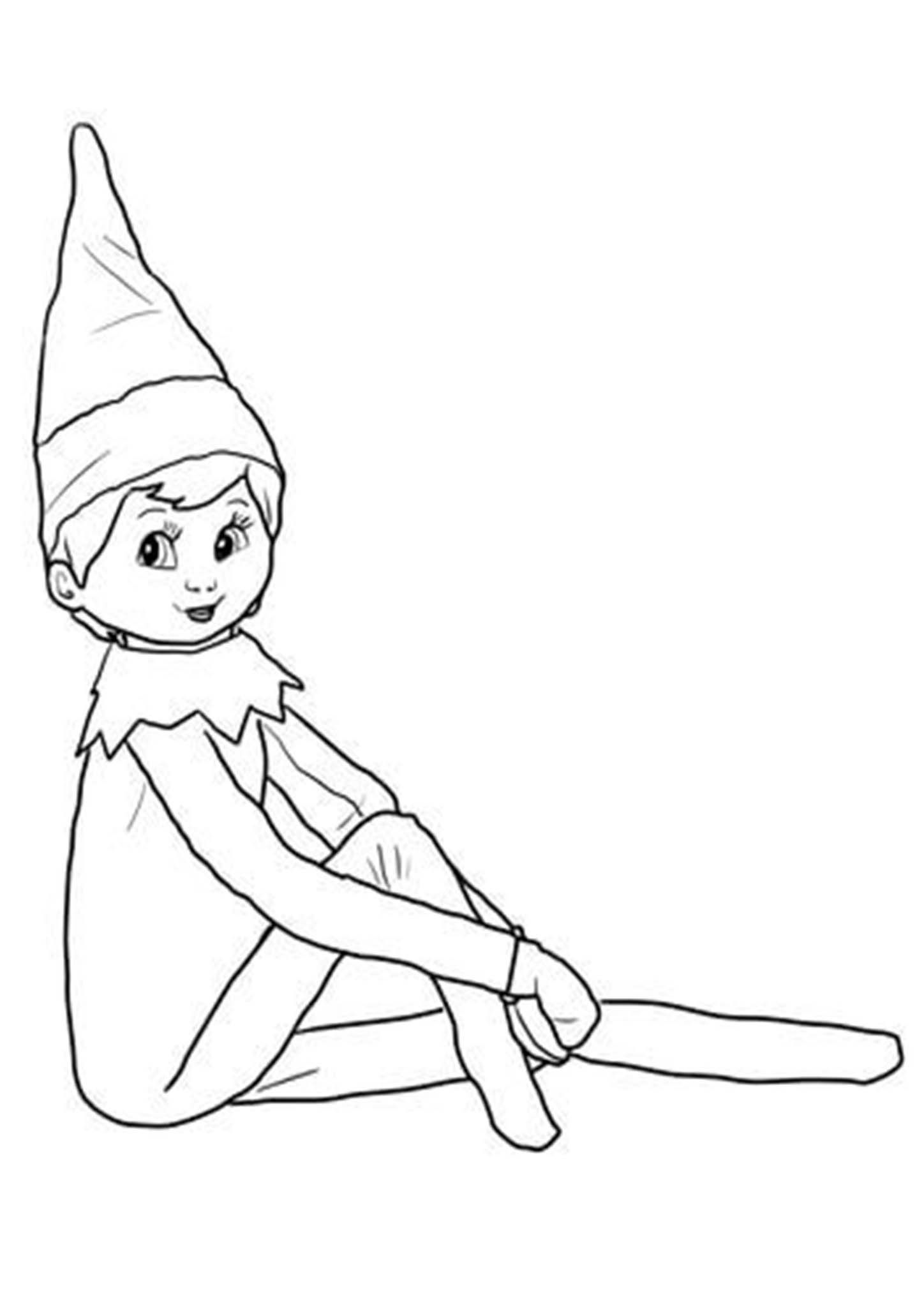 Free printable elf on the shelf coloring pages christmas elf elf on the shelf girl elf