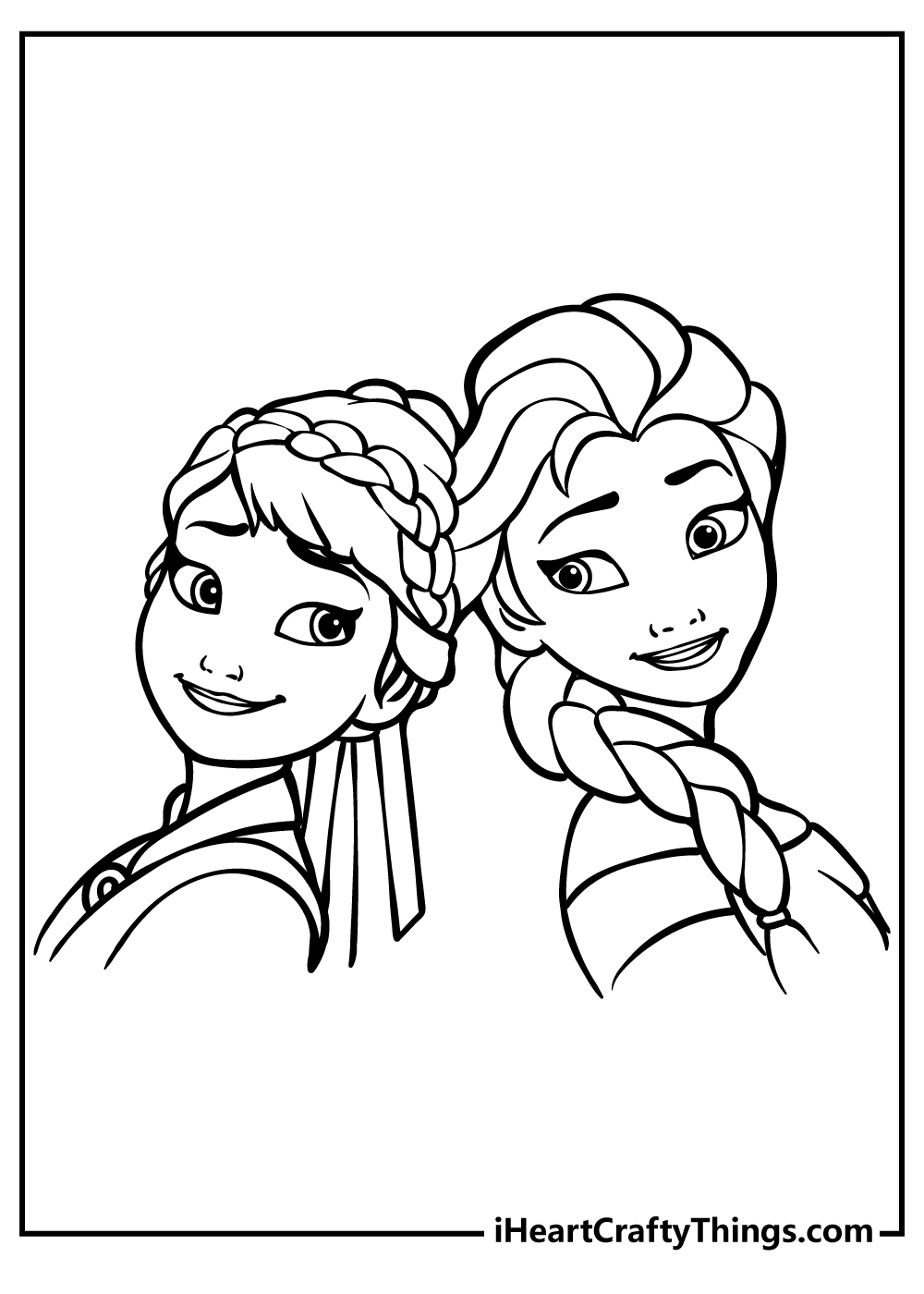 Elsa and anna coloring pages free printables