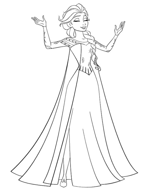 Elsa coloring page frozen printables