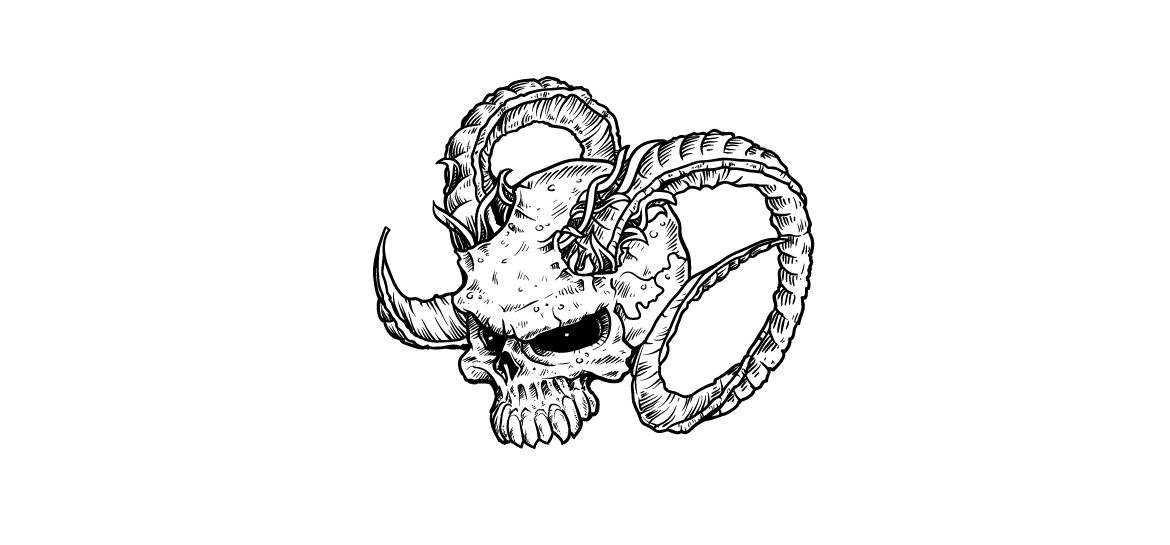How to draw evil vector skulls in illustrator