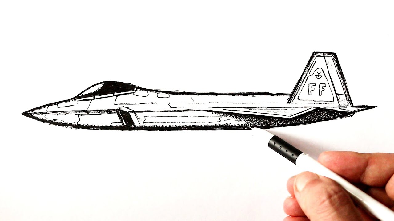 How to draw a fighter jet f