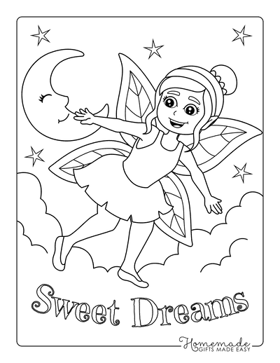 Beautiful fairy coloring pages free printables