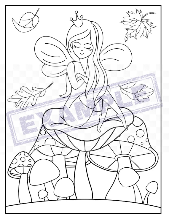 Fairy coloring pages cute fairies full page pdf easy to print coloring book