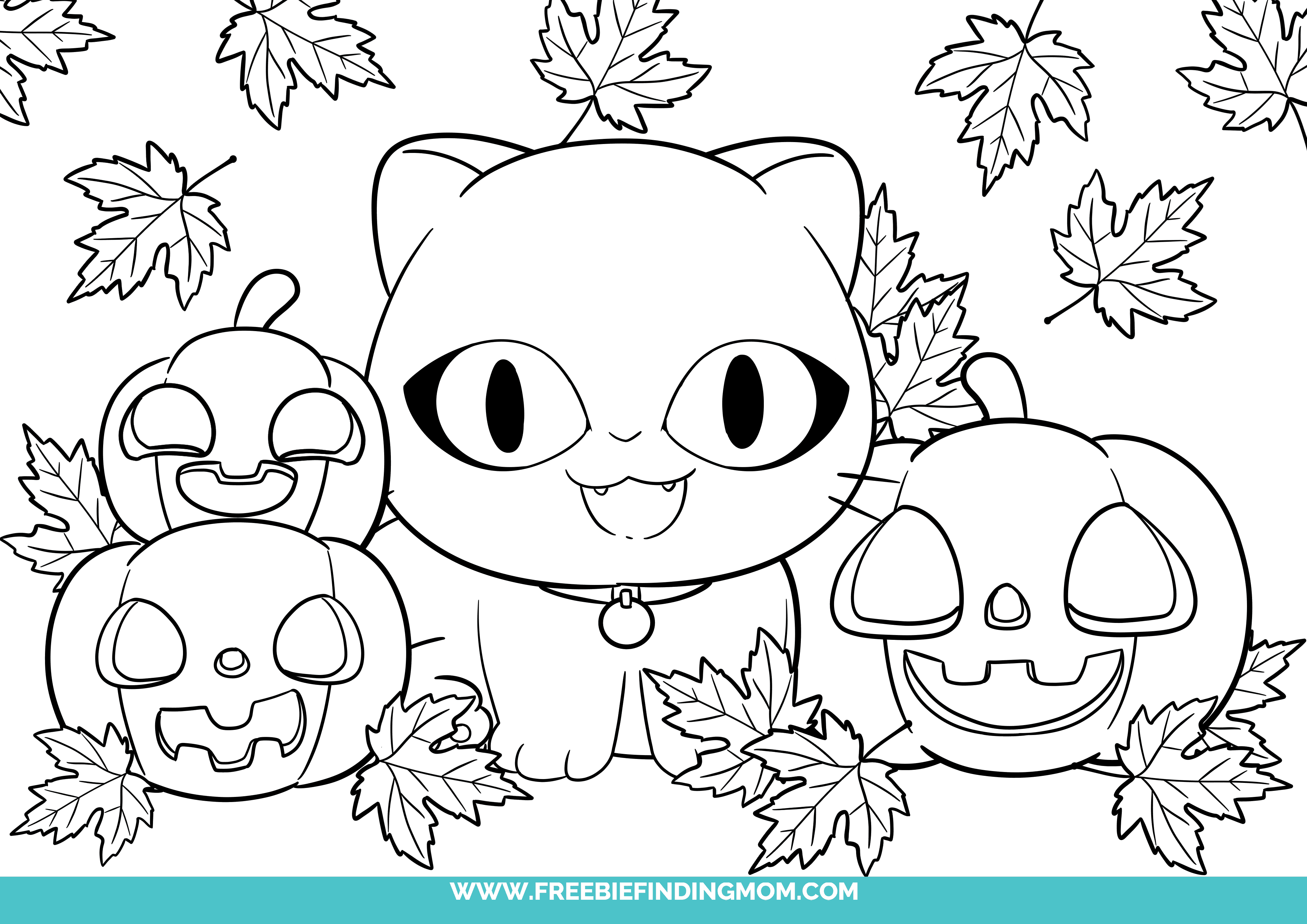 Free printable easy fall coloring pages story