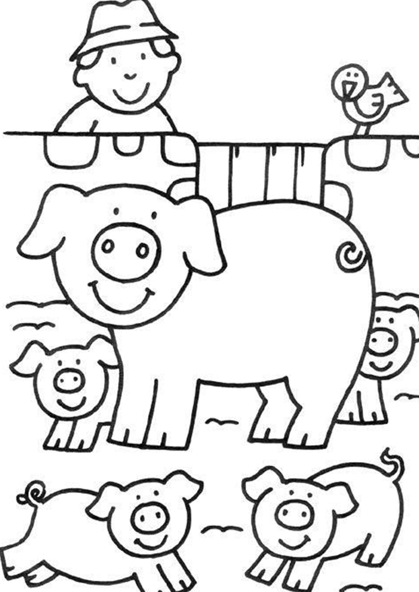 Free easy to print farm coloring pages farm coloring pages farm animal coloring pages coloring pages