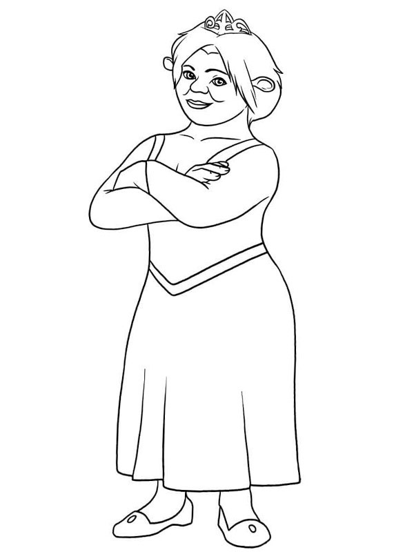 Princess fiona coloring page