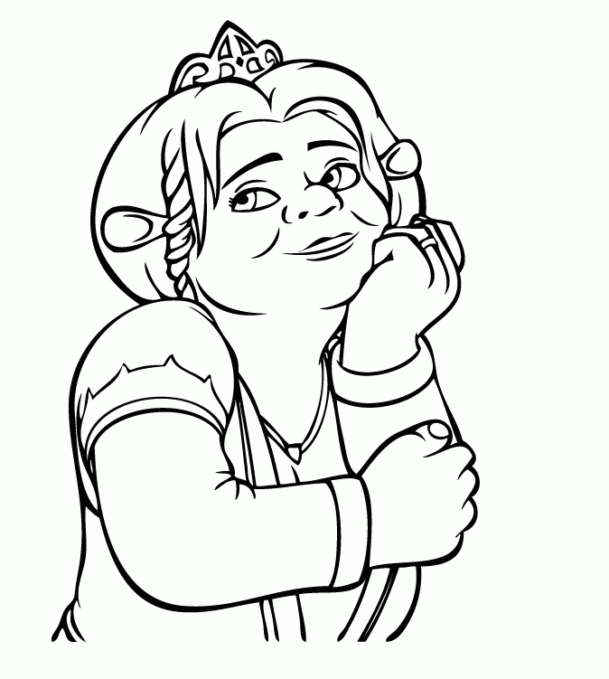 Princess fiona coloring page