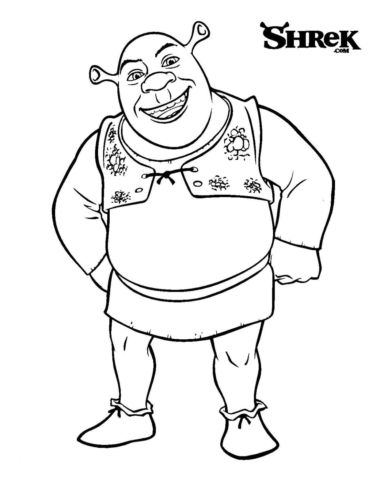 Shrek coloring pages free printable sheets for kids