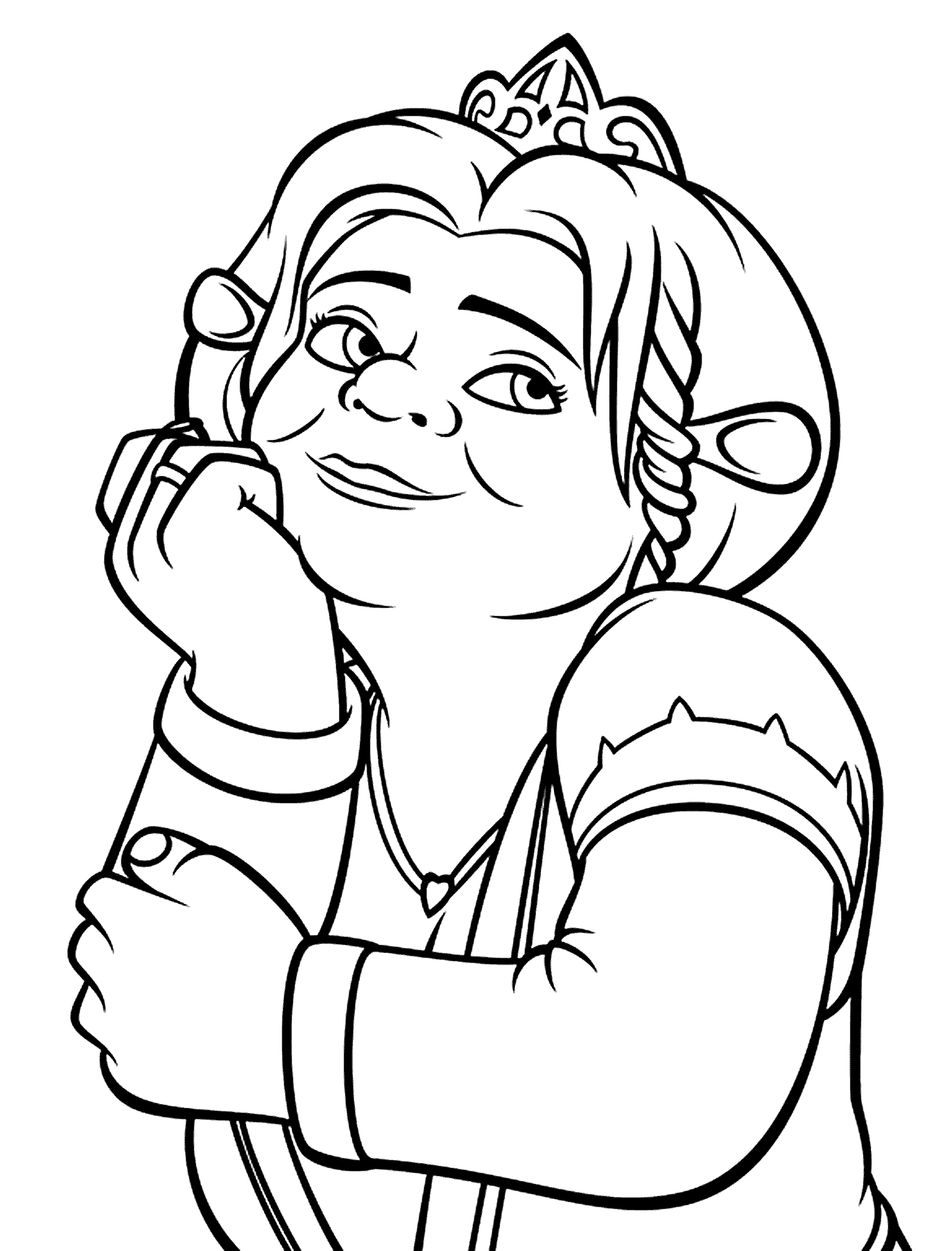 Princess fiona coloring pages for kids printable free coloriage coloriage chouette livre coloriage