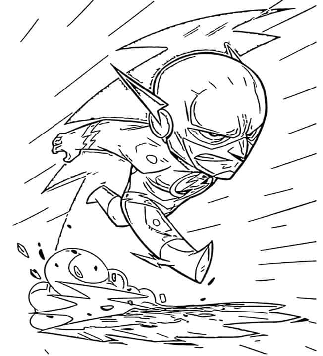 Cute flash coloring page