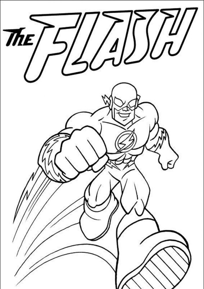 Free easy to print flash coloring pages