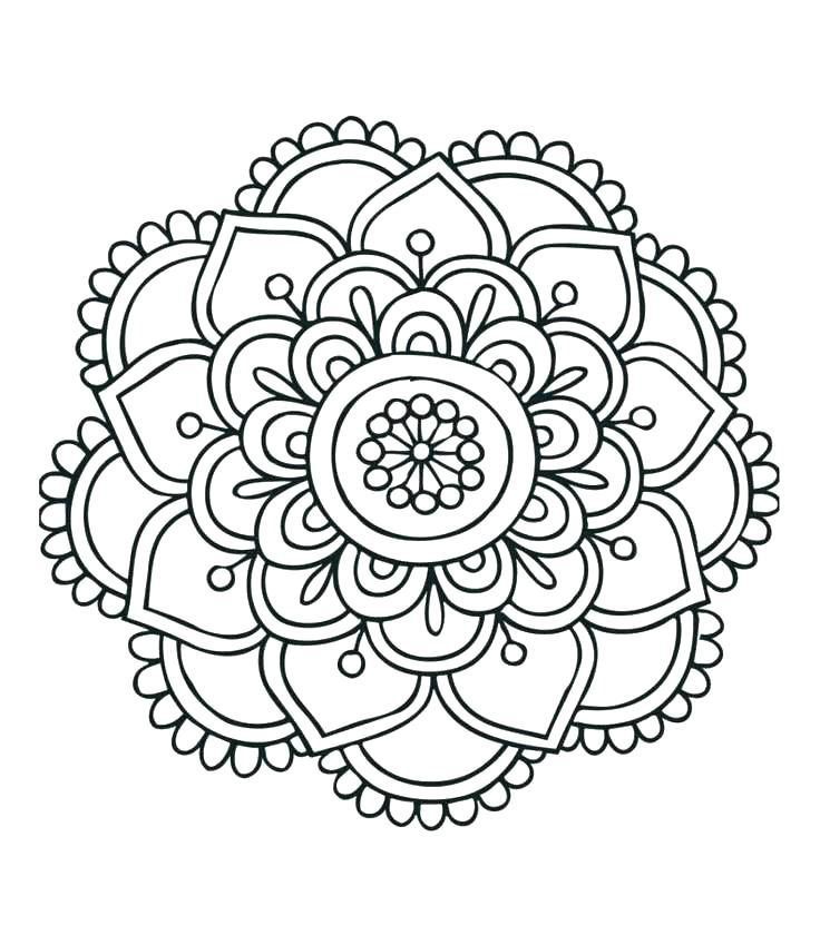 Flower mandala coloring pages