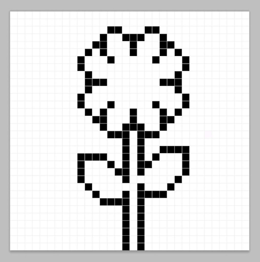 How to make a pixel art flower
