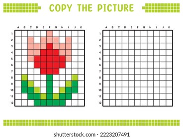 Copy picture plete grid image educational stock vector royalty free
