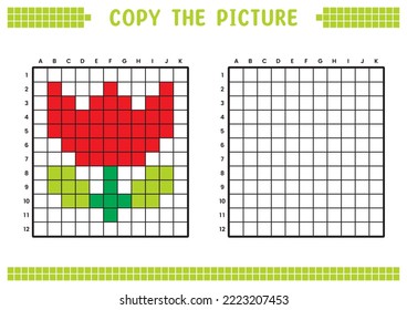 Copy picture plete grid image educational stockvector rechtenvrij